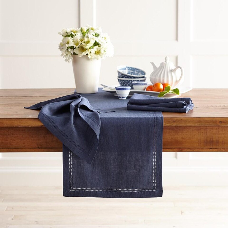 Linen Double Hemstitch Table Runner Williams Sonoma Australia